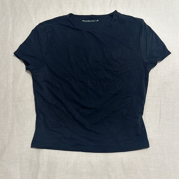 Abercrombie Soft Matte Seamless Baby Tee in Black - Picture 2 of 5